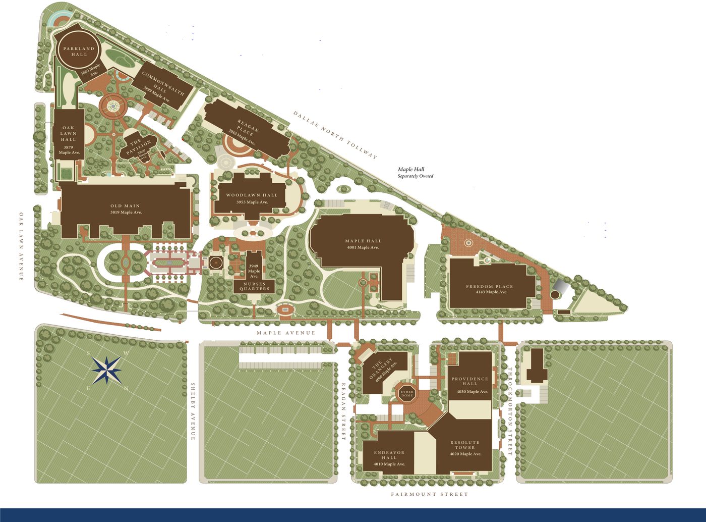 Old Parkland campus map